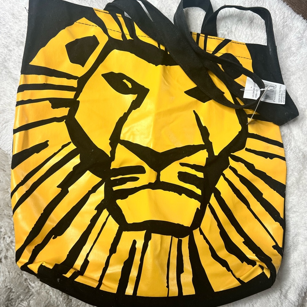 Yellow and Black Lion King Graphic Tote Bag